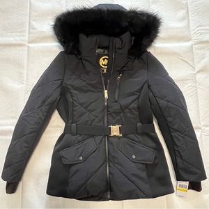 (NWT) Michael Kors Winter Jacket w/ Feathered Hood